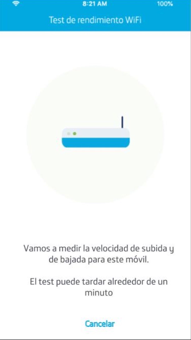 The diagnostic running on the phone: a single expanding pulse with the stage named underneath, so the wait reads as progress rather than absence.